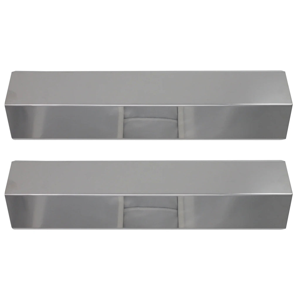 15" Deflector, 2-Pack 810-8410-F Compatible BBQ Guard, Steel Vaporizer for Shield Charmglow Flavorizer Bar, Plate Cover Tent Heat Flame Grill Barbeque Tamer, Burner Replacement Bar, Parts Stainless -