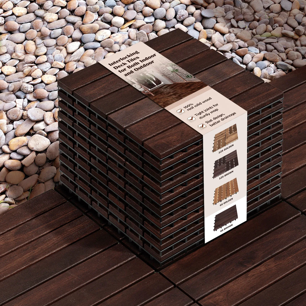 Slats, Brown Dark Decking Tiles 6 Idzo -