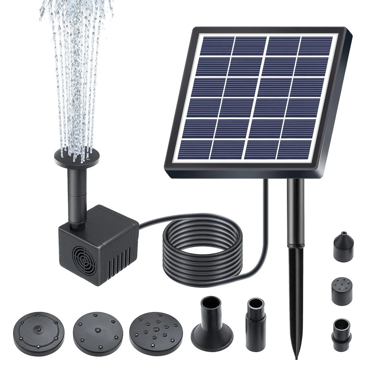 Solar Powered Powered And Pond Pipe liquid PumpHuiop Fountain,Stakes Stakes liquid Pond Arealer liquid 8 Pond/pool/fish Solar Powered 9.84ft Pump Solar Nozzles 9.84ft And 160l/hRate Nozzles