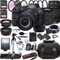 Filters 41pc Mirrorless with 128GB RF Case Tripod III 75-300mm Lens + STM F/4-5.6 EOS R6 Camera Lens Canon Memory 24-105mm Digital + + Bundle + + f/4-7.1