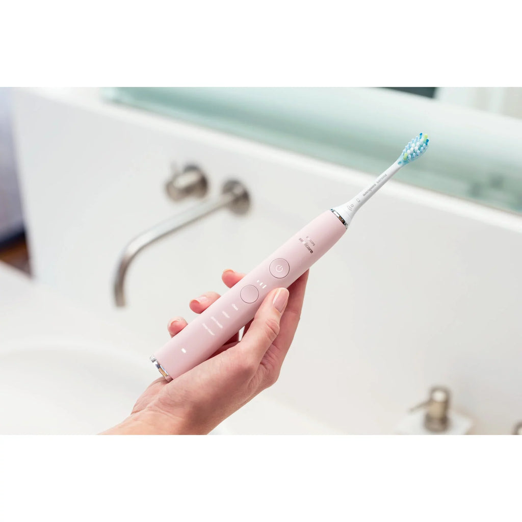 Electric Pink, Philips Rechargeable Smart Toothbrush, DiamondClean Sonicare 9500 HX9924/21 Power