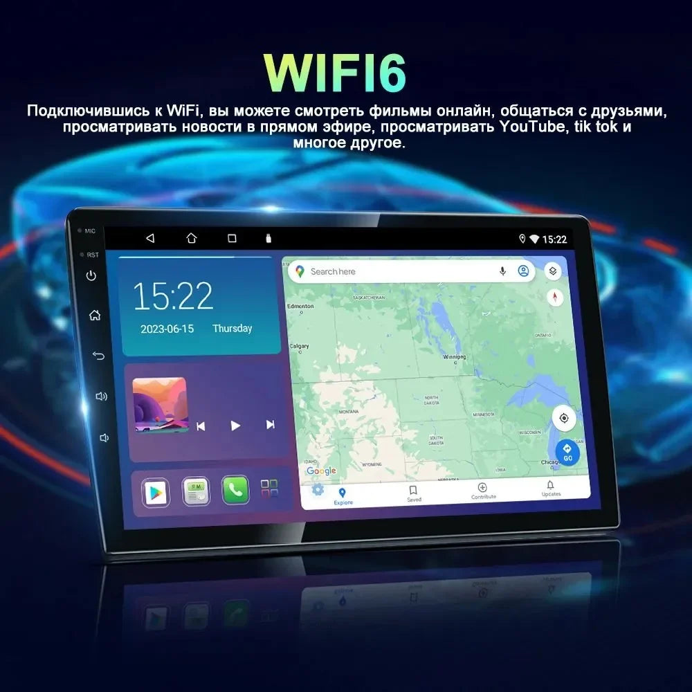 WiFi 64G Car for Steering 4G 2014-2019 10 Highlander ROM GPS Android Bluetooth Built-in with Wheel Host Control Navigation Auto, Radio RAM Carplay/Android