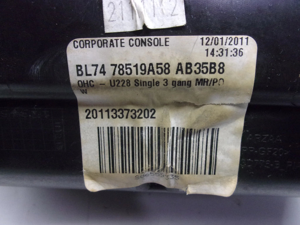 Roof 2011-2014 Lincoln Overhead OEM (Good) Console Navigator Black Center Pre-Owned