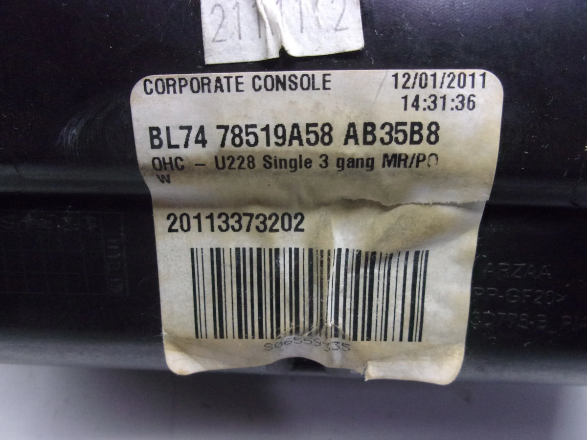 Roof 2011-2014 Lincoln Overhead OEM (Good) Console Navigator Black Center Pre-Owned