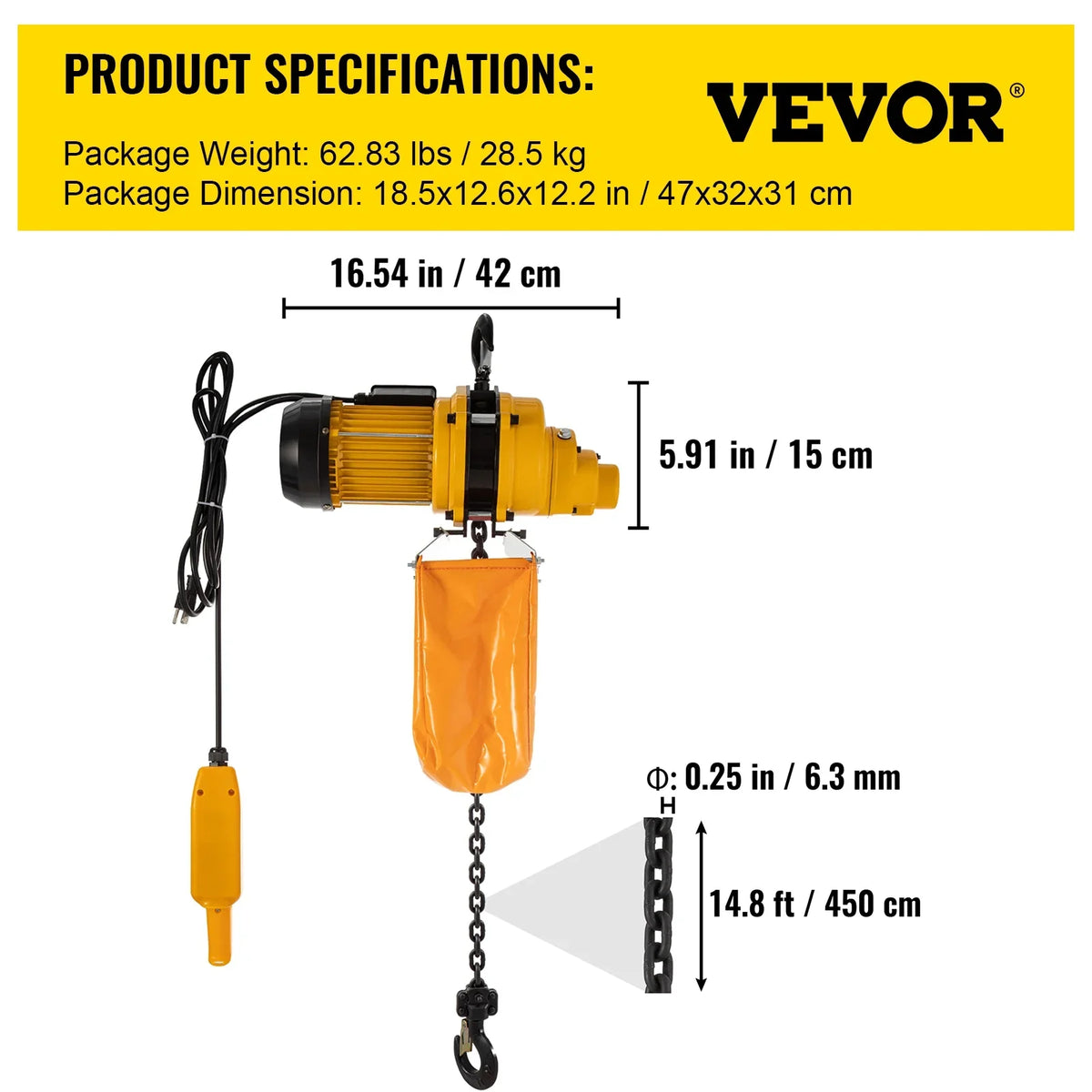lbs Pulley Remote Ceiling Electric Used Winch Control, Overhead 10ft Height, of Hoist, Lift Crane 14.8ft w/ In Winch Factories, Garage VEVOR 1100 Warehouses, Wired Electric 110V Construction Lift