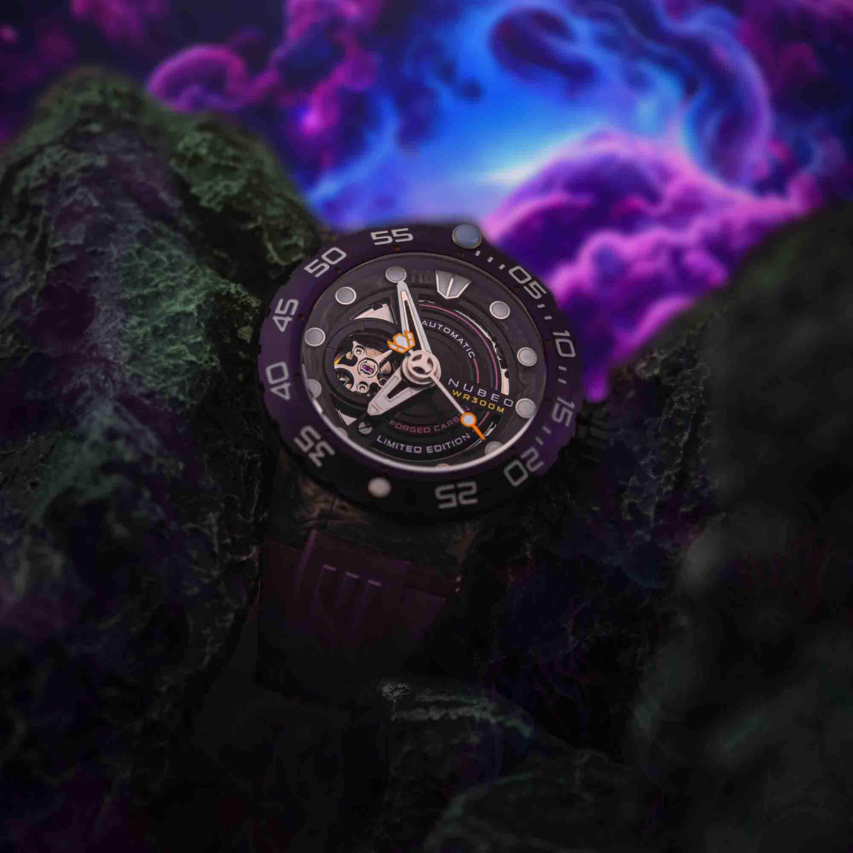 Forged Carbon Purple Edition Opportunity Fiber Limited Automatic Nubeo