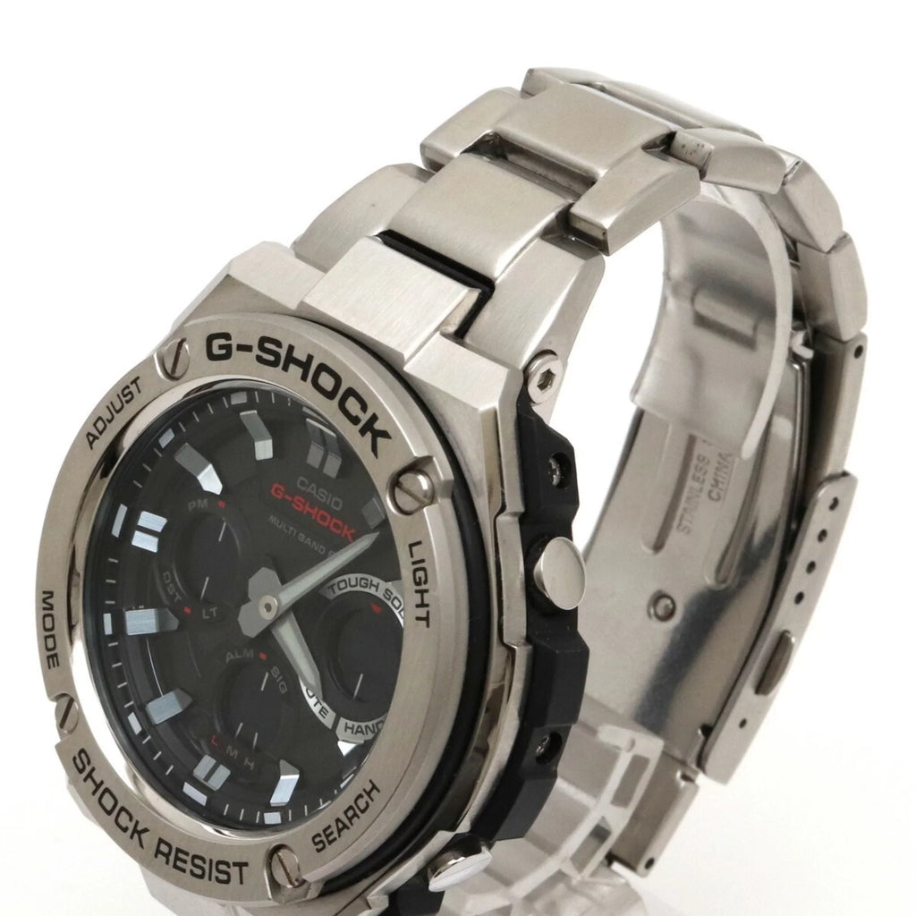 steel Watch tough G multiband GST-W110D Casio 6 solar SS (Good) G-STEEL CASIO Pre-Owned men's black G-Shock