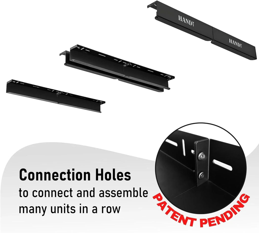 Rack Metal Sets) For Organization Racks, Rack, Ceiling (Black, Storage Garage System, Bin 4 Supports Heavy Overhead Container, Bins Duty Most