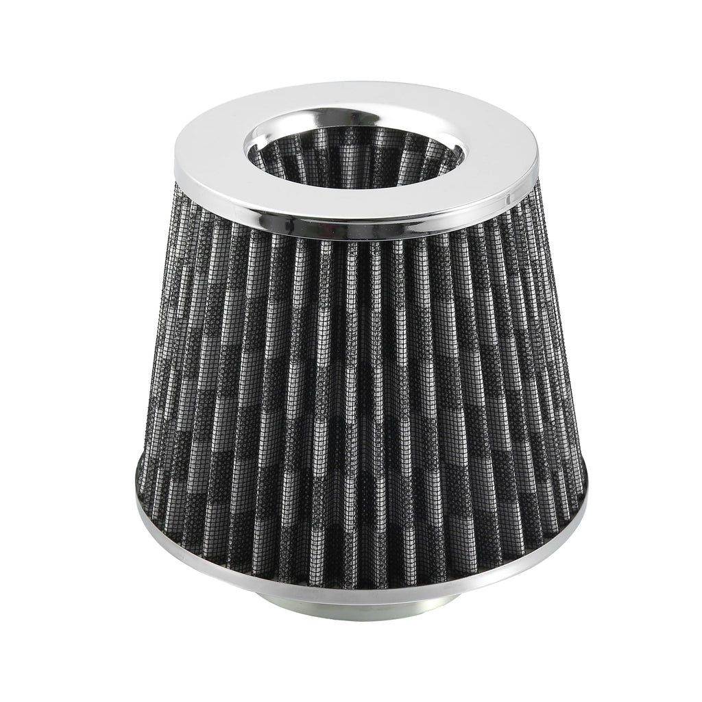Inlet Cold Filter Dry Air Clamp on Carbon 2.5" Air Pattern Cone Intake Washable Reducer Ring 65mm Fiber 1pcs Replacement