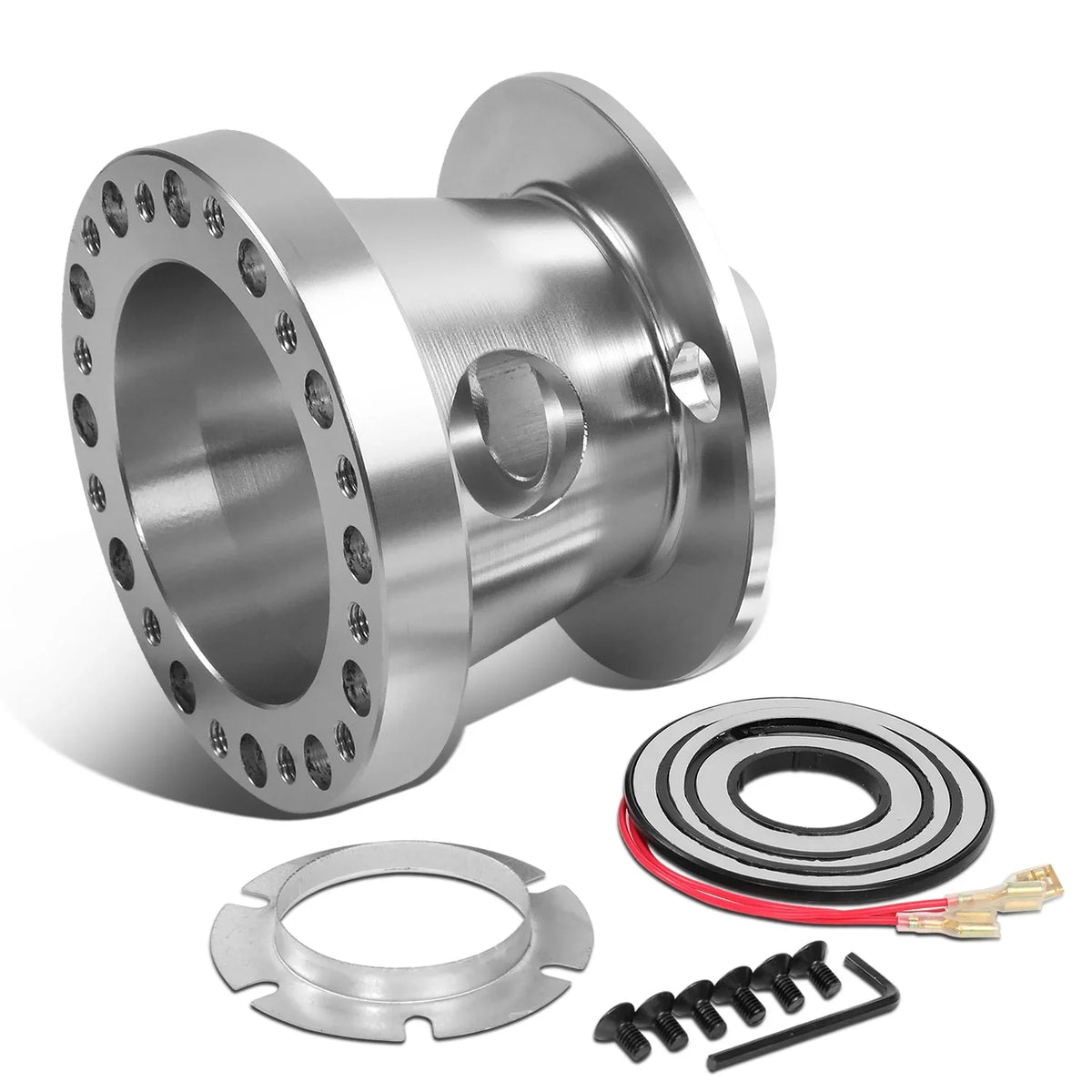 HUB-ZTL-9061-SL Wheel 1984 2006 For DNA Thunderbird Hub Adaptor Motoring Aluminum Mustang Boss Billet to Pattern Kit Steering Ranger 6-Bolt Silver