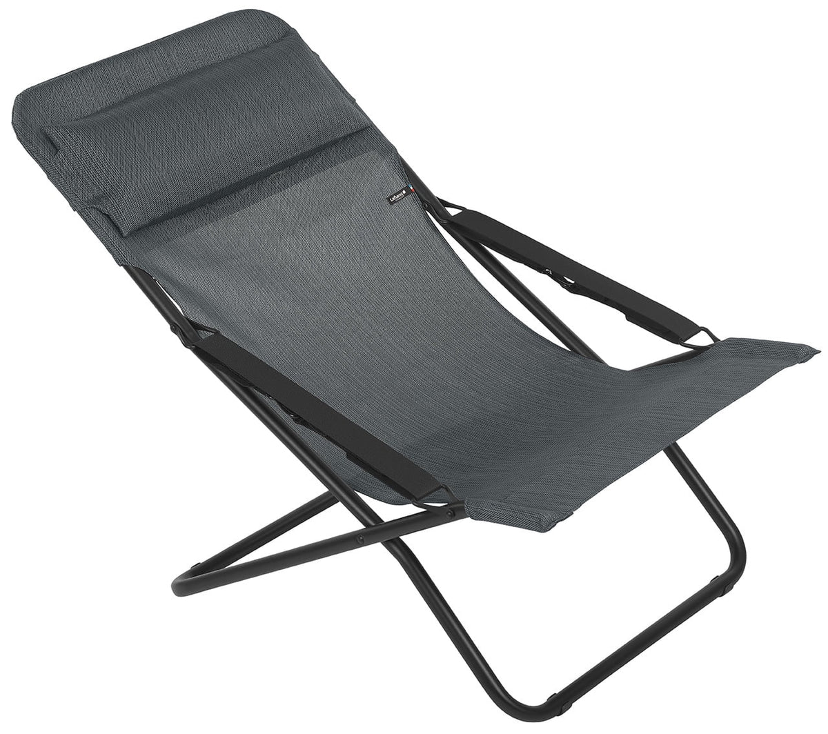 Folding Fabric Obsidian - - Steel Black Frame Chair Sling