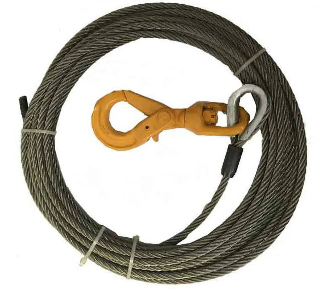 15,087 Strength Tow Mytee Self x Products 75' Steel Breaking Locking, Ultimate Rollback Core Wrecker Rope lbs Winch Truck Cable 3/8"