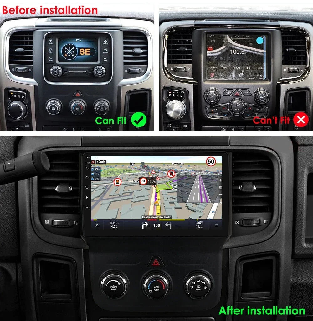 GPS For Ram 2013-2018 Dodge Radio Carplay Stereo IPS 1500 2500 Car 9inch Android 1280*720 2+32GB 3500 12.0