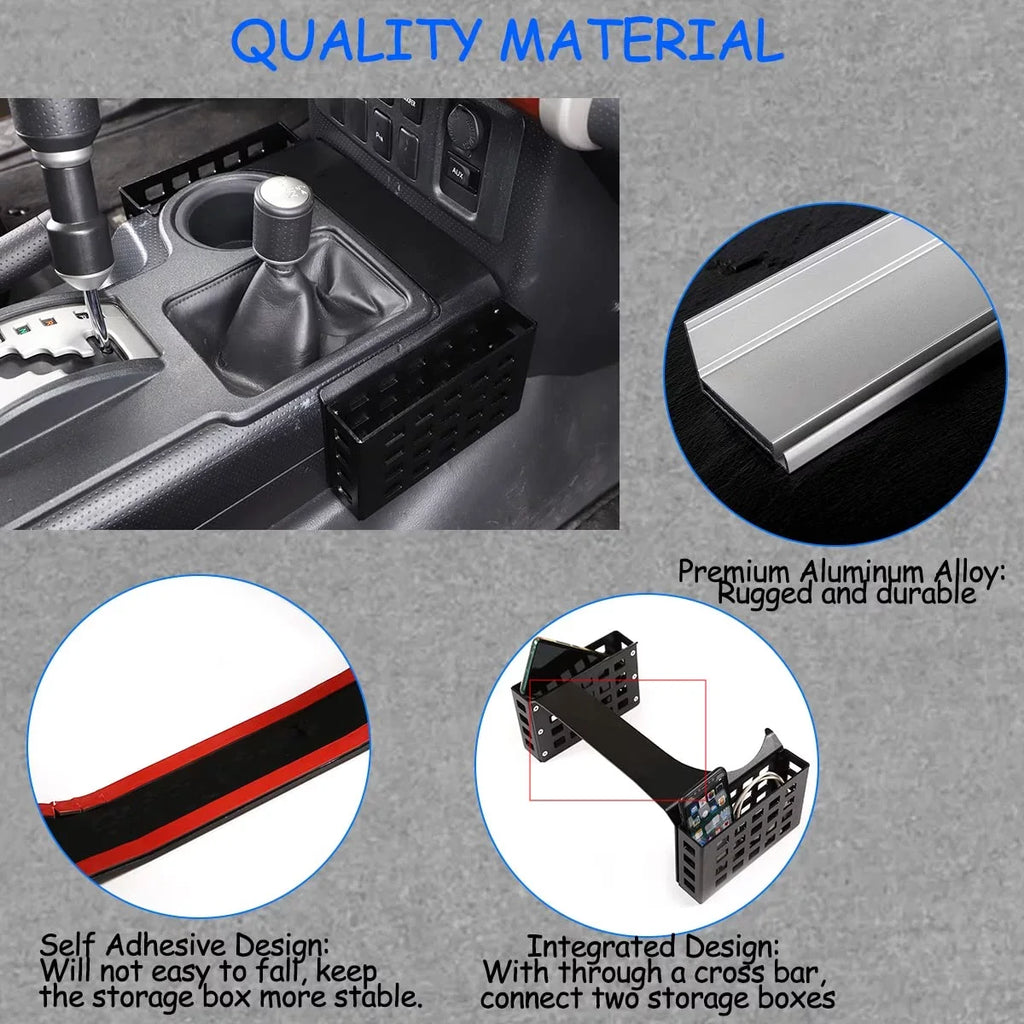 Box 5.3in,1PCS 2007-2021, Black,Height FJ with Toyot@ Car Compatible Shifter Cruiser Tinki Storage