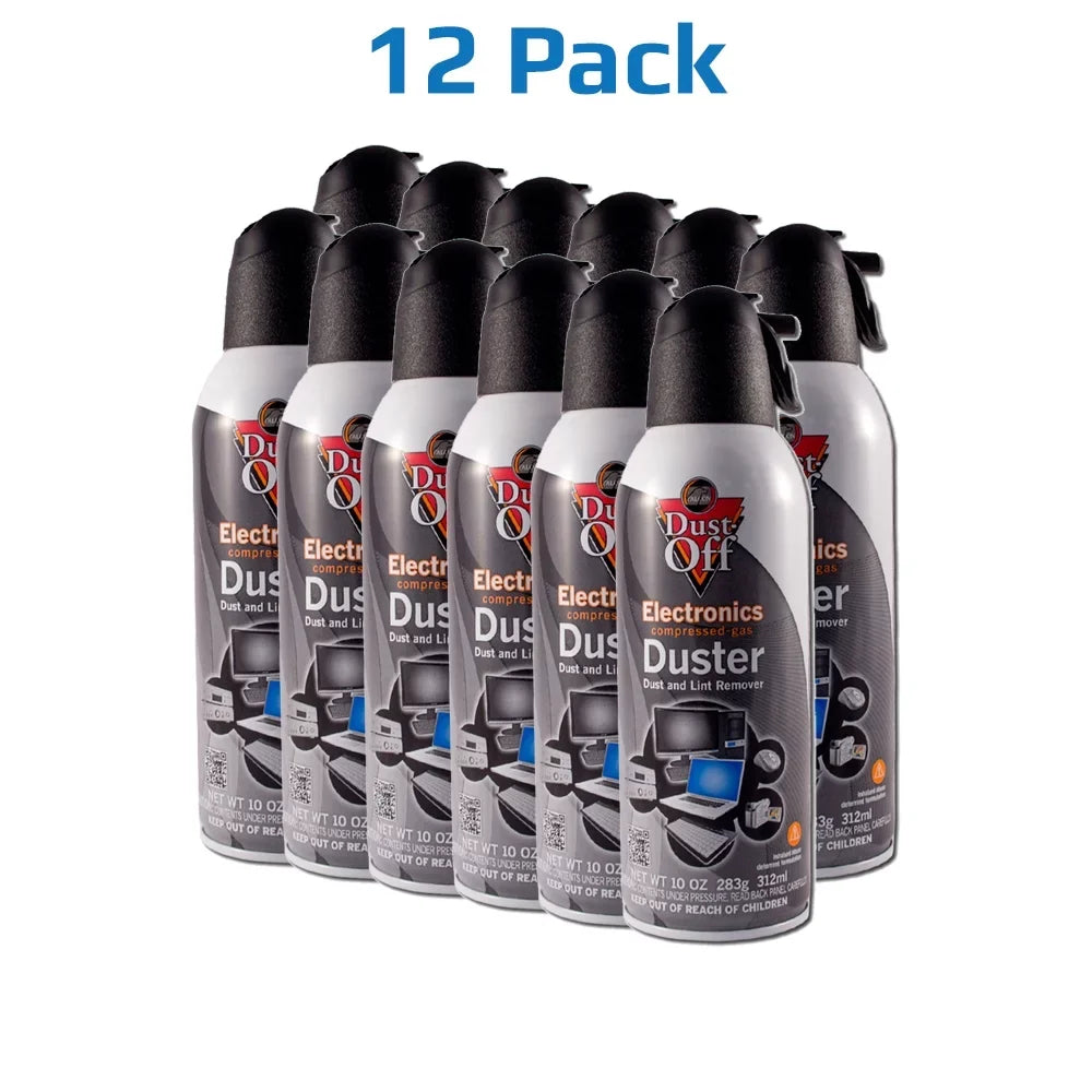 Cans, 10 Dust-Off Disposable 12 Pack Duster, Gas Compressed oz