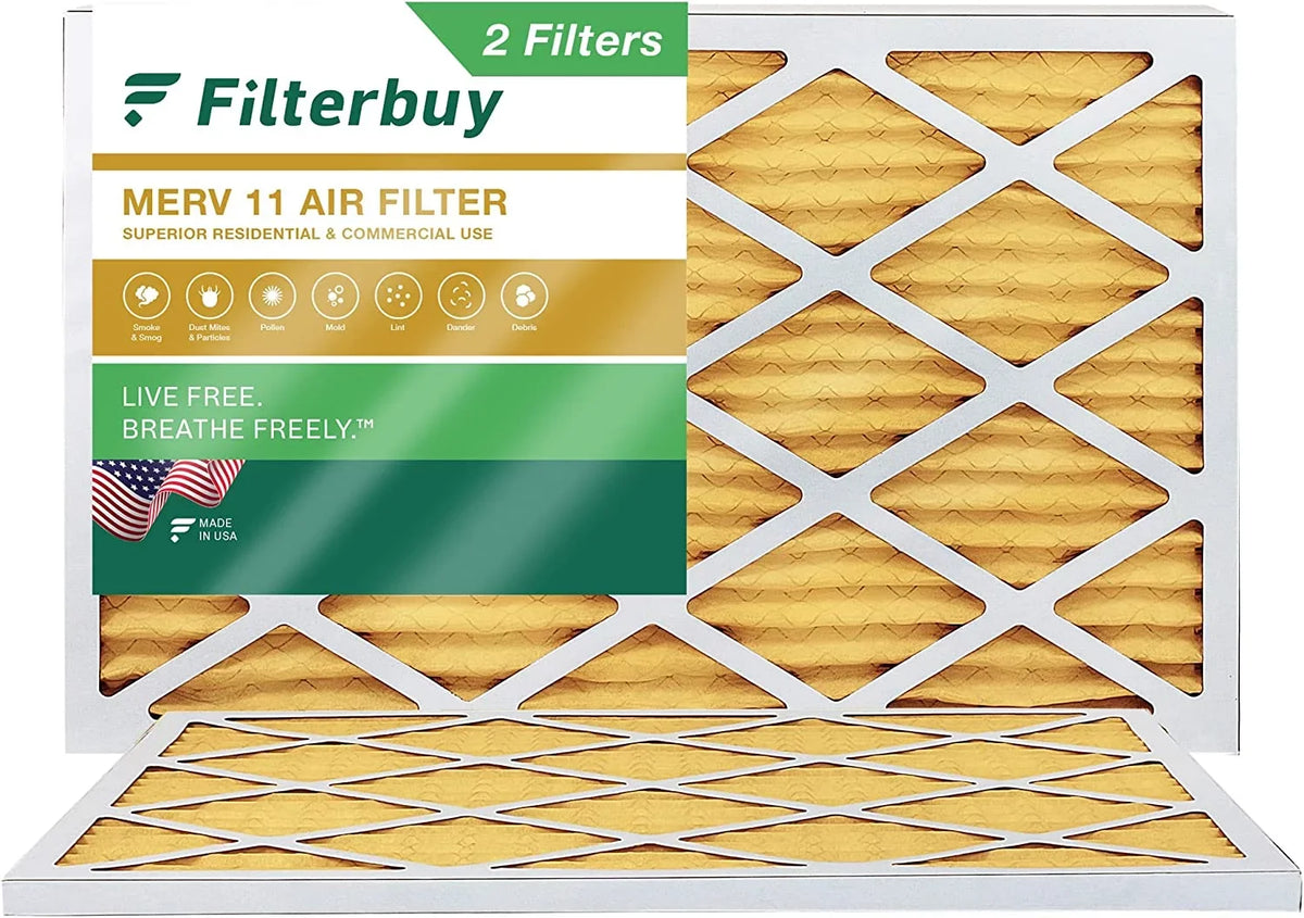 (2-Pack) HVAC Filterbuy 14x24x1 Furnace 11 MERV Air Pleated AC Filters