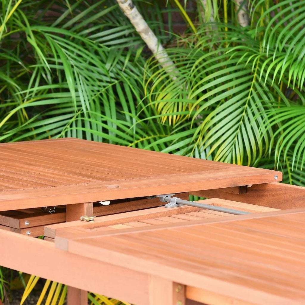 Brooks Eucalyptus Seating Set, Patio Capacity: Rectangular 9-Piece Amazonia 8 Extendable Dining