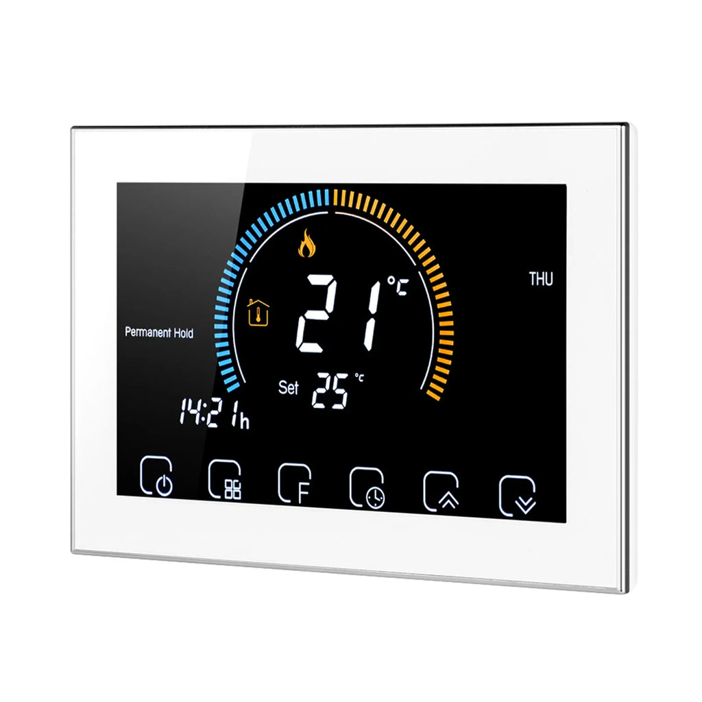 5+1+1 Home with Programmable Humidity Thermoregulator Index Tma 95-240V Six Control Periods Backlight / with Function Boiler Voice Smart LCD Display Lock Echo Heating Gas APP Compatible