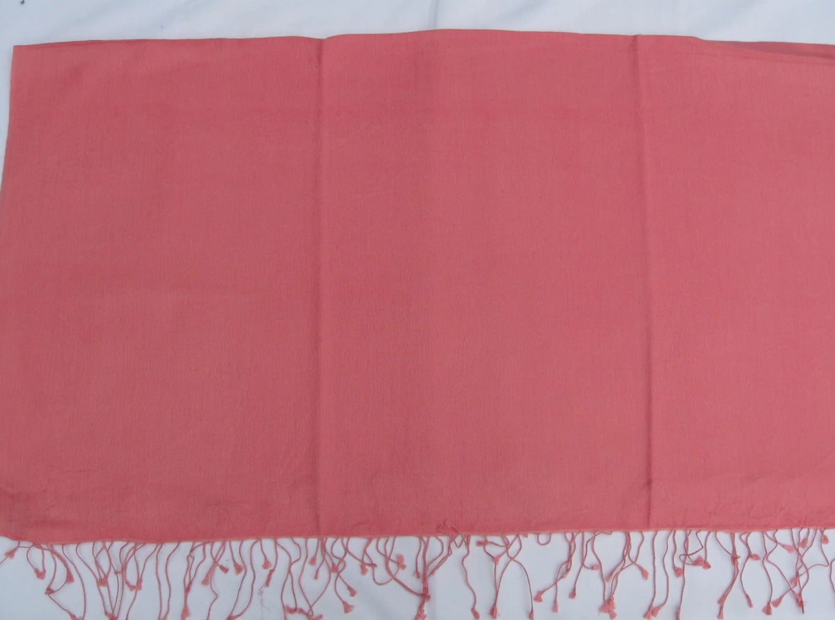 Scarf/Wool/Silk Scarf/Pashmina (Light Scarf/Scarves/Shawl/Shawls/Stole/Wrap/Pashmina Coral) Shawl/Cashmere/Cashmere