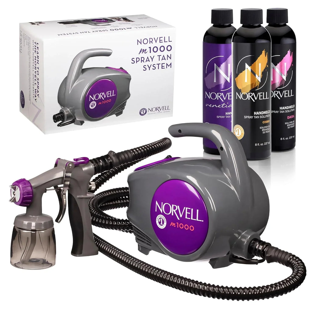 Mobile Tanning Solutions Dark $490) Machine (Retail and Value in Spray + Program Ultra Sunless 8 Vivid + Tan Norvell oz - Venetian HVLP 'Cosmo', Training M1000 Airbrush Norvell Kit