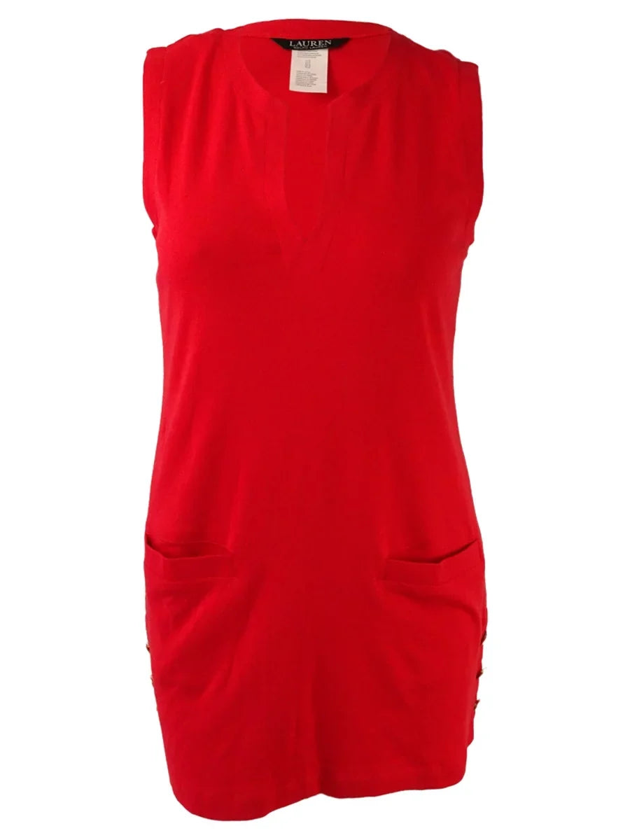 Lauren Women's Orange, Lauren S) Cover-Up Sleeveless Cotton (Red Ralph