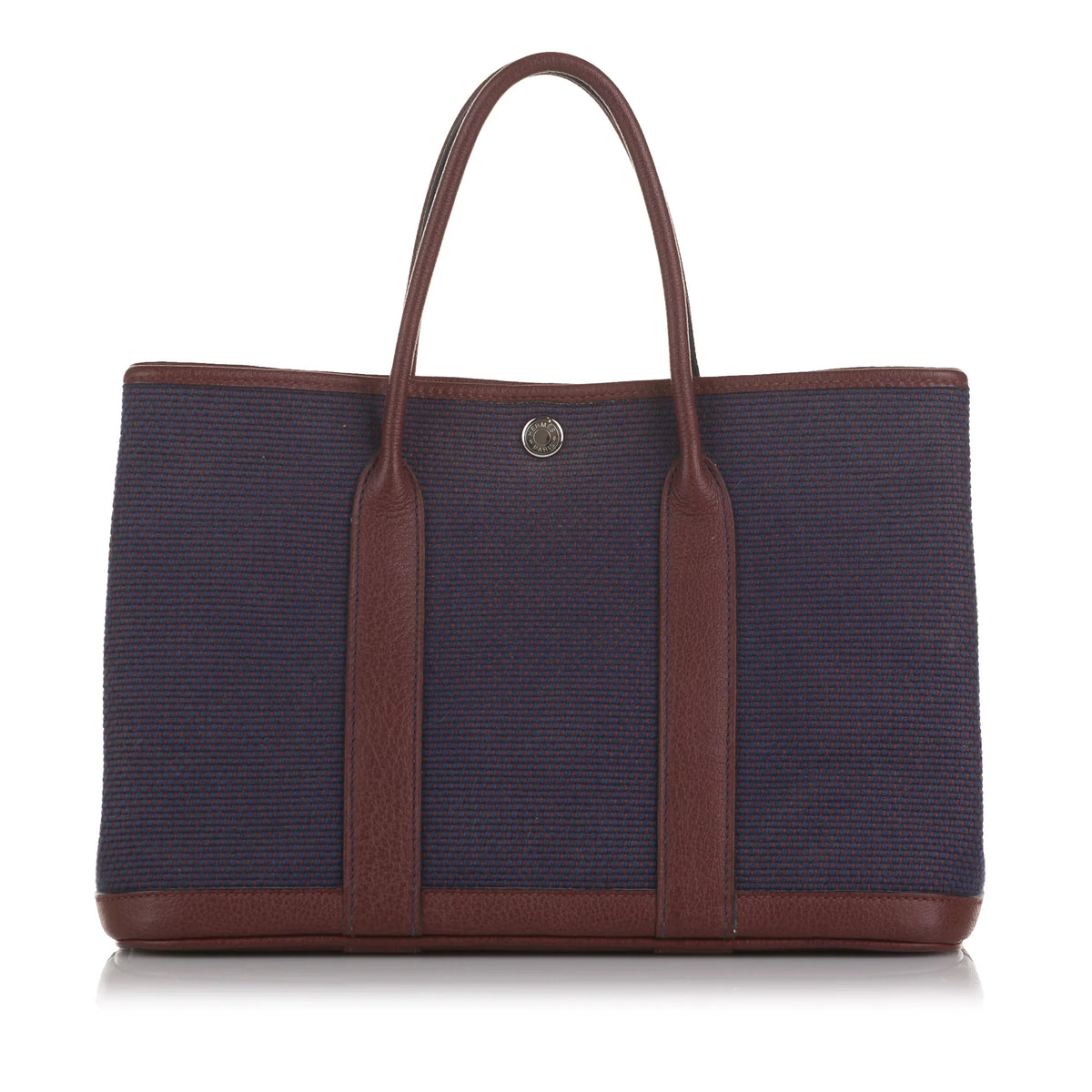 Bag Toile Authenticated Hermès Fabric Purple Canvas Tote 30 Pre-Owned Unisex Garden Party (Good)