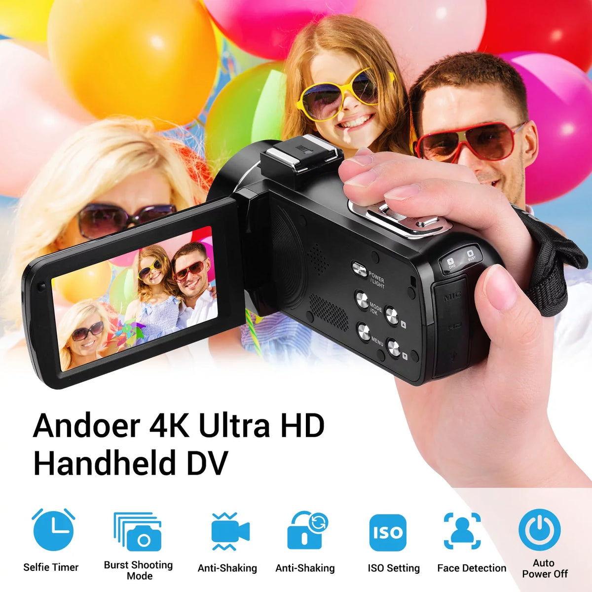 3.0 Mount IPS 18X Andoer IPS inch Monitor 3.0 Wide Video Inch 3.0 DV ro Camera,Handheld Camera Burst QISUO Function Lens Sh Video Inch Burst inch Professional Mount ERYUE Mount DV 3.0 IPS 0.45X Lens