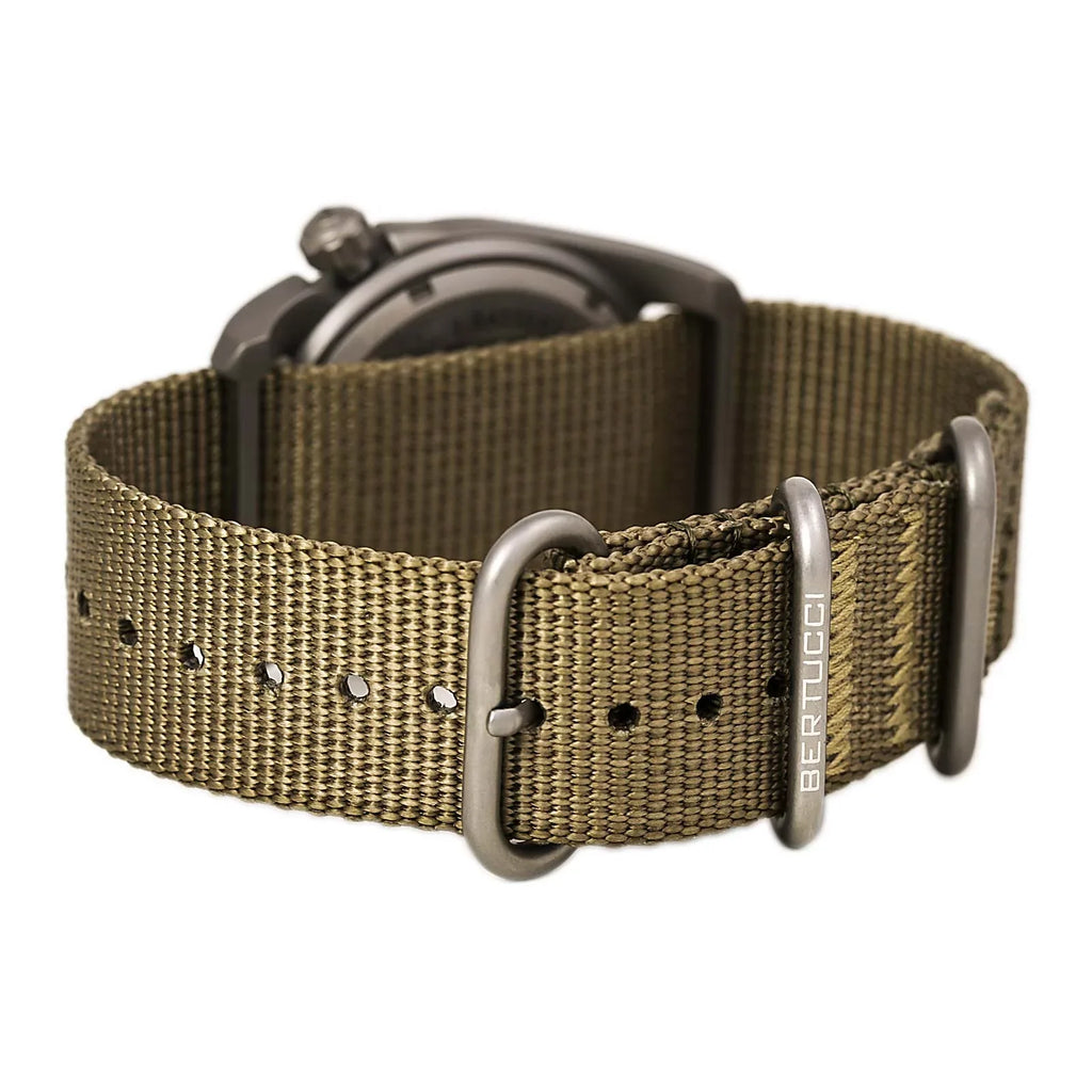 A-2T Analog Watch - - Beige - Dial Nylon Classic Mens 12724 Original Black Strap Titanium