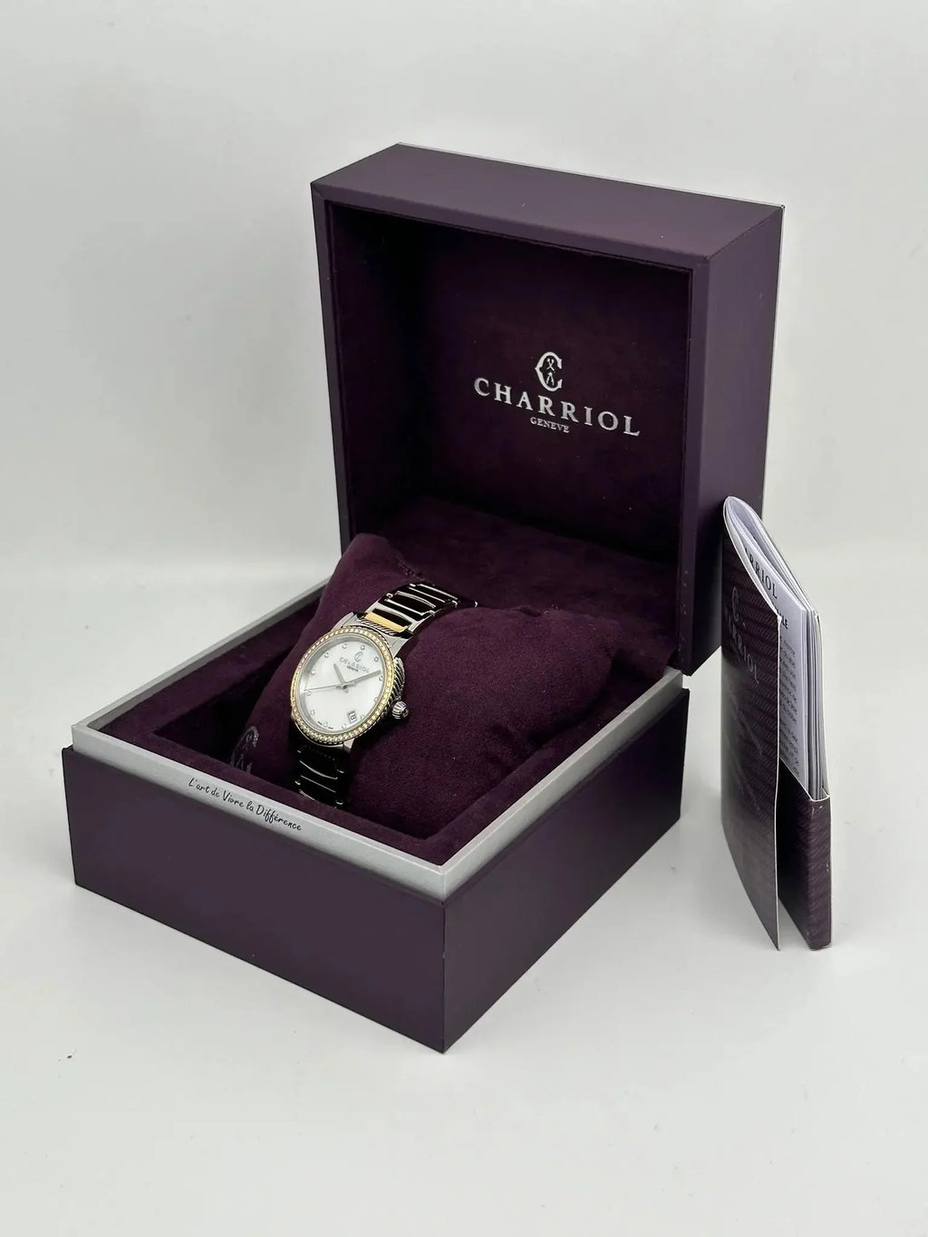 Charriol defects P33SY2D.921.001 Ladies New Parisii 0.40cttw Quartz with Watch