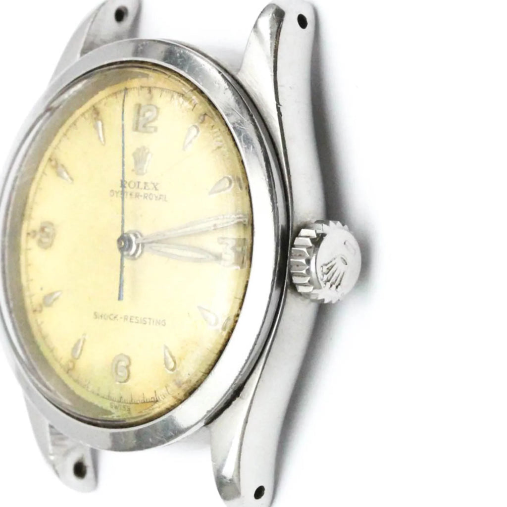 Hand-Winding Vintage Royal Steel Stainless Watch Pre-Owned Oyster 6244 BF560574 (Fair) Mens