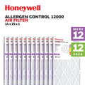 12 Honeywell MERV Filter- Pack Furnace HVAC 14x25x1 Air 12 Pleated