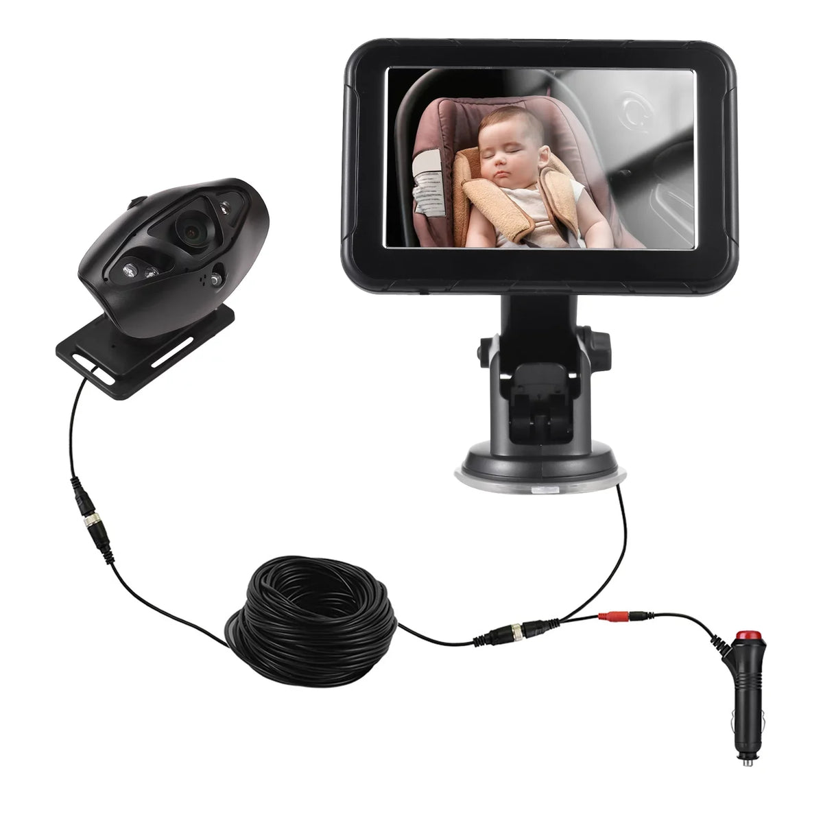 Night Wide Mirror Baby Car View Resolution 150° High Pinnaco Inch Camera Vision Invigilator Display 5