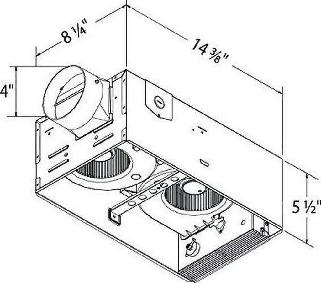 Exhaust Delta and CFM Fan with Heater Bath Light BreezRadiance 80 RAD80L