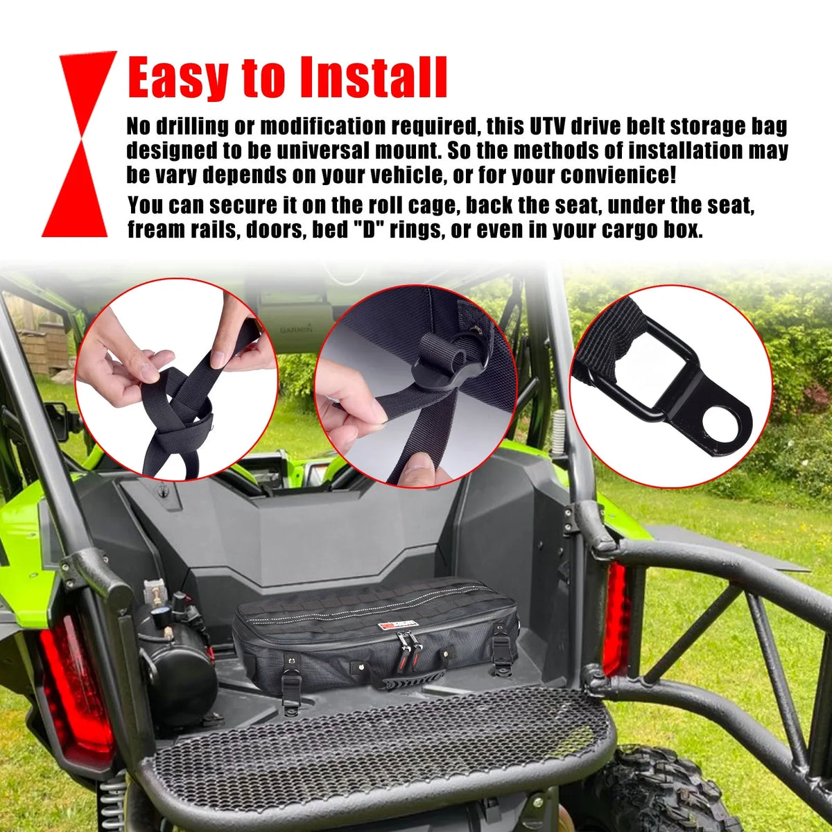 UTV Travel Storage ATV Truck Kit Universal Tool Pouch Organizer Tool Bag Tool for Portable Roll Car with Wrench Storage