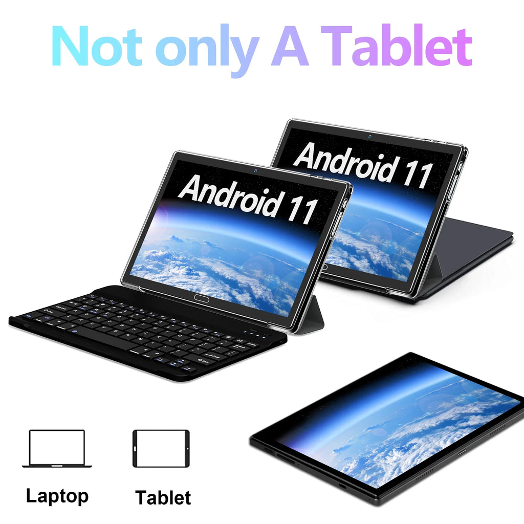 64GB with 10" Android Core 11 Rom Bluetooth Wifi 4GB Tablet Ram Tablet Arm Gps Octa Keyboard Cellular