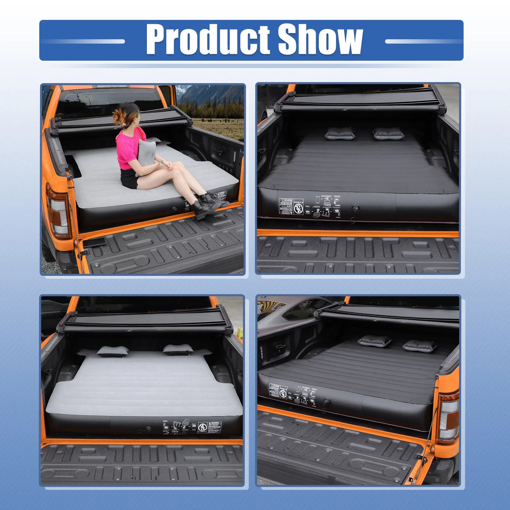 Full-dimension Unique Pump Bargains Short 5.5-5.8ft Air Kit with Inflatable Electric Gray Truck Bed PVC Thickened Universal