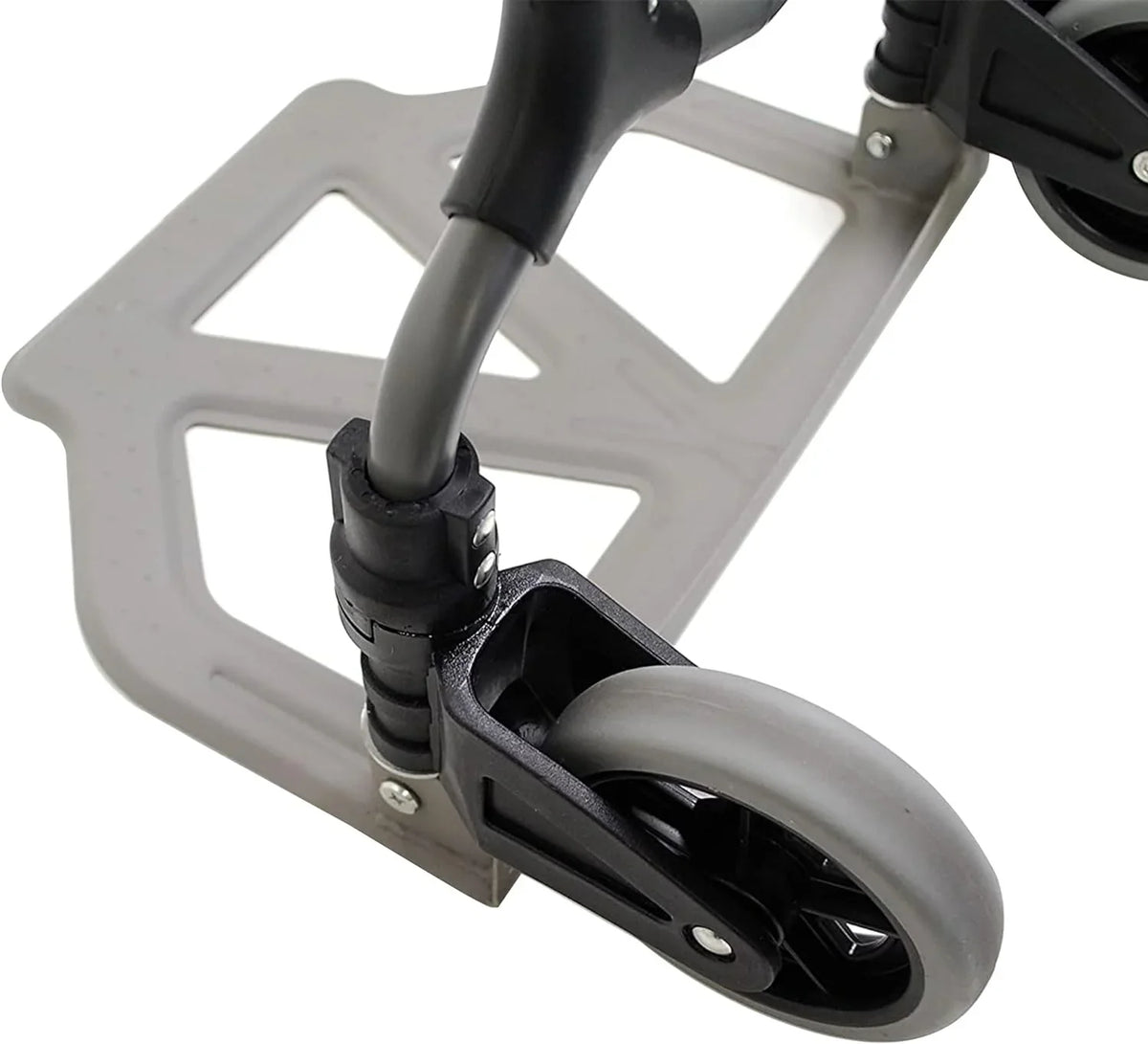 Hand 160Lb Handle, Luggage Truck MCI Cart Pack) (2 Folding Silver/Black Personal W/Telescoping Steel Capacity