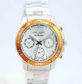 Lars Navigator Bezel Watch 46mm Steel 134SSOSB Orange Steel Sea Larsen Men's