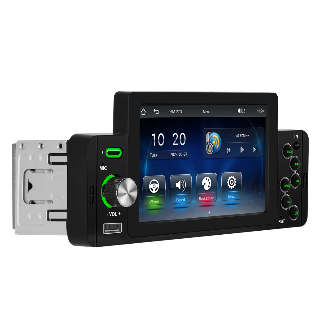 wireless Camera Rear Bluetooth Player Radio View TF/USB Receiver FM carplay/auto Support mp5 1DIN 5" Universal with Car