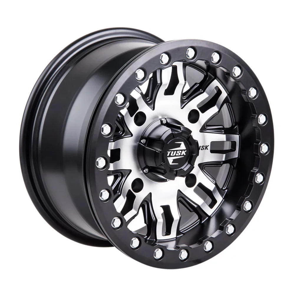15x7 For 5.0 2 YAMAHA Sport Wolverine Beadlock 4/156 Machined/Black Tusk 1000 Wheel RMAX Teton + 2022 2.0