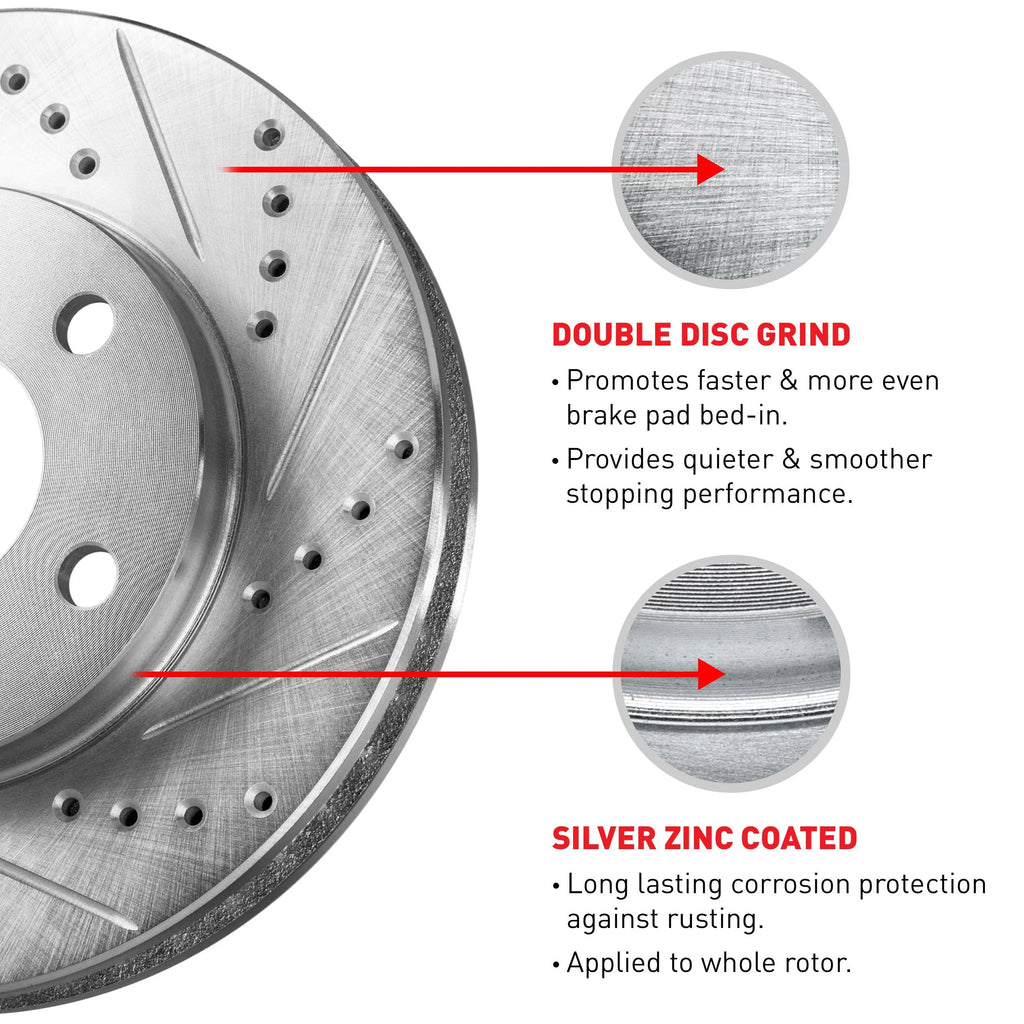 Fits MITSUBISHI OUTLANDER 72054 MITSUBISHI D/S 2013-2022 Silver 2020-2022 Concepts Concepts SPORT, R1 select: OUTLANDER R1 Rotor Brake Wgpn1