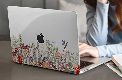 for Air Clear Illustration Inch Model: for Hard 13 Crystal 2018 A2337 with Dongke - & Touch MacBook Case MacBook Retina Display Release Shell 2020 M1/A2179/A1932, Air 13" Floral Cover ID 2019