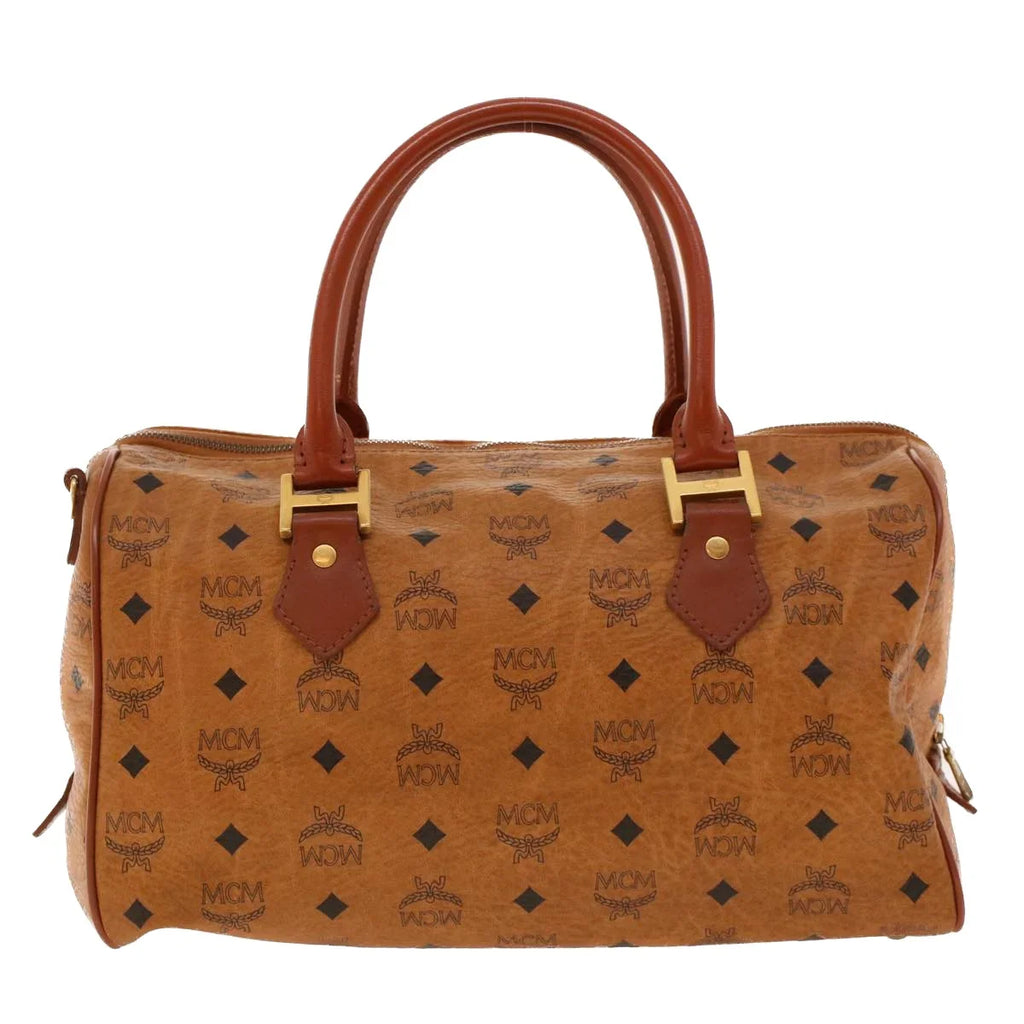 MCM Canvas Travel Visetos Bag (Pre-Owned) Brown