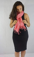 Scarf/Wool/Silk Scarf/Pashmina (Light Scarf/Scarves/Shawl/Shawls/Stole/Wrap/Pashmina Coral) Shawl/Cashmere/Cashmere
