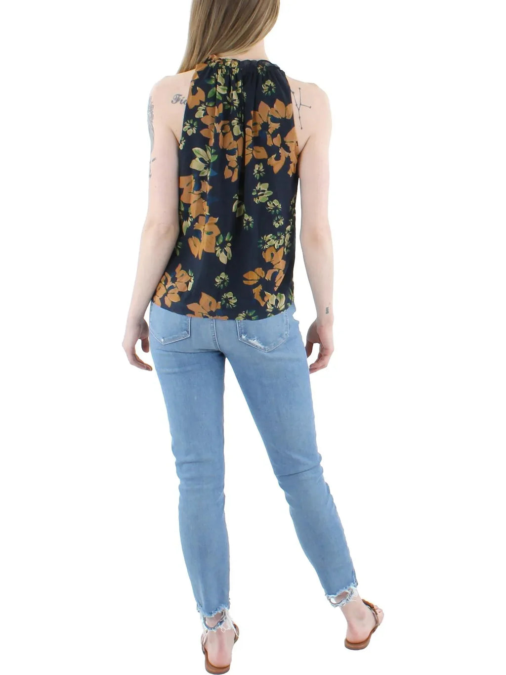Womens Blouse Brook Floral Print Ruffled Ramy