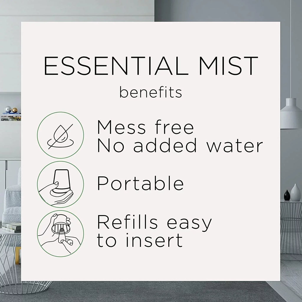 Essential 5 Wick Essential Mist Air Orange, Sweet Refill, ct, & Oils Mandarin Diffuser, Air Freshener