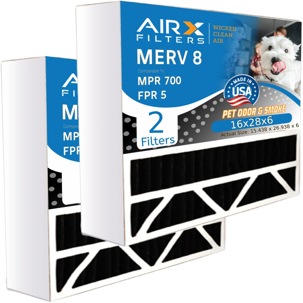 MPR & with Eliminator FILTERS Air AIR. Odor AIRX Filter Compatible 2 MERV 5 Comparable Pack to by WICKED FPR Aprilaire 8 Carbon 401 700 Filter CLEAN 16x28x6