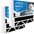 MPR & with Eliminator FILTERS Air AIR. Odor AIRX Filter Compatible 2 MERV 5 Comparable Pack to by WICKED FPR Aprilaire 8 Carbon 401 700 Filter CLEAN 16x28x6