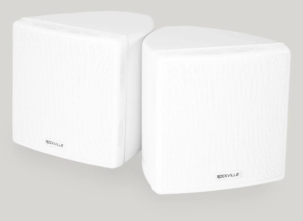 White 6-Zone Pendant+Ceiling Speakers for Restaurant/Bar 3.5" Cube+2) JBL Amp+4)