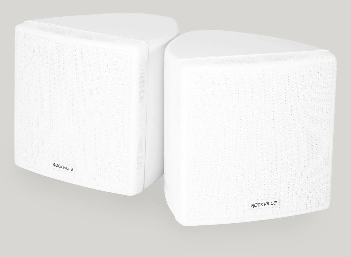 White 6-Zone Pendant+Ceiling Speakers for Restaurant/Bar 3.5" Cube+2) JBL Amp+4)